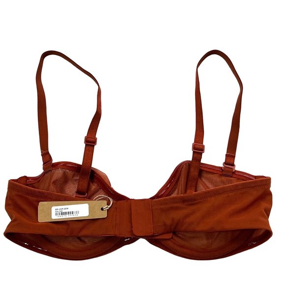 SKIMS Ultra Fine Mesh Strapless Bra Convertible Chili 32A - Picture 4 of 11